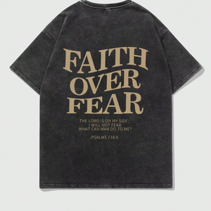 เสื้อยืดพิมพ์ลายวินเทจซักกรด/ซักแล้วทำจากผ้าฝ้ายเนื้อนุ่ม100% จากปากีสถาน - Product Image 1