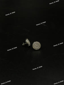 ต่างหูเงินประดับมอยส์ซาไนต์ทรงกลมแบบฝังเพชร ดีไซน์เรียบหรู ประดับเพชรเต็มเม็ด สำหรับผู้หญิง สวมใส่ได้ทุกวัน - Product Image 6