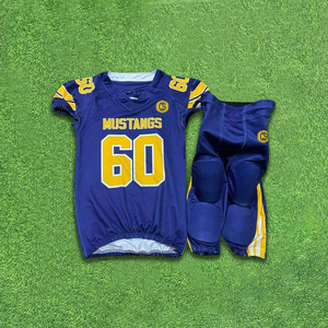 Uniforme de fútbol americano para niños personalizable, transpirable, de talla grande, de manga corta, fabricado en Pakistán, técnica de sublimación - Product Image 6