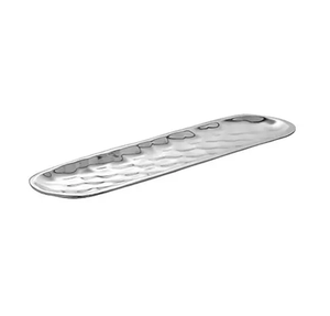 Plateau en aluminium antique gravé en métal servant pour la maison hôtels restaurants 10 pc plateau de service - Product Image 5