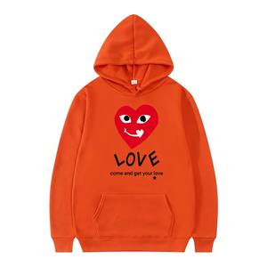 Otoño Invierno primavera transpirable Sudadera con capucha hombres mujeres diario versátil Casual corazón letra estampado 2024 moda elegante - Product Image 5