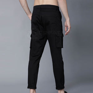 Pantalones cargo de cintura elástica ligeros rectos para hombre de nuevo diseño 100% algodón estilo callejero al mejor precio para adultos - Product Image 3