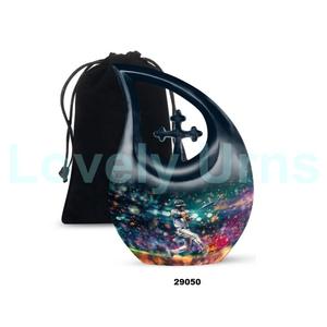 โกศใส่เถ้ากระดูกของผู้ใหญ่ลายลูกเบสบอลมีสีแสดใหญ่สำหรับตกแต่งงานศพ - Product Image 6