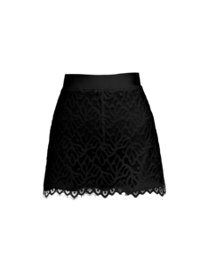 OEM ODM Factory | Women's Regular Waist Mini <b>Skirt</b> Custom Logo Available Casual Short A-Line Lace <b>Patchwork</b> Spandex/Polyester - Product Image 2