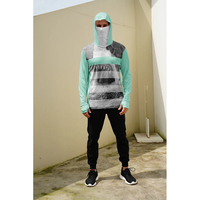 Chemise de pêche à manches longues pour hommes adultes de qualité supérieure, personnalisée, avec capuche, UPF50, résistante aux UV, respirante, imprimée par sublimation, séchage rapide