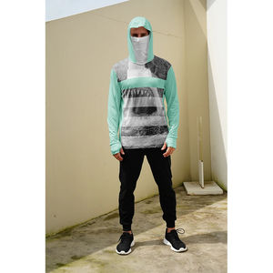 Camisa de pesca de manga larga personalizada de calidad superior con capucha UPF50 resistente a los rayos UV secado rápido desgaste de rendimiento que absorbe la humedad - Product Image 2