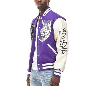 Blouson Bomber Homme Personnalisé Imprimé en Relief Style Universitaire Hiver avec Motif Sportif Collégial - Product Image 3