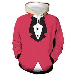 Sweat-shirt à capuche Hazbi Hotel Alastor unisexe personnalisé motif solide pull-over techniques brodées tissu en polyester pour le printemps - Product Image 1