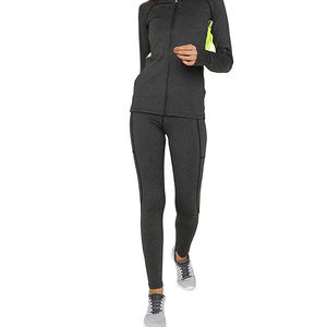 Conjunto Deportivo Informal con Capucha para Mujer, 100% Algodón, para Invierno, Ropa de Entrenamiento, Estampado Sólido, Secado Rápido, Transpirable - Product Image 1