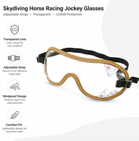 Professional Windproof Sports Goggles Horse Racing Skydiving Adjustable Fit Transparent UV400 Lens Durable Sports Goggles