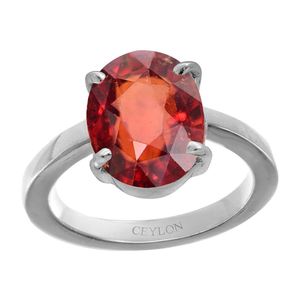 NOVAMART Fine Certified Oval-Cut Hessonite <b>Garnet</b> <b>Ring</b> for Everyday Wear Wholesale Export - Product Image 1