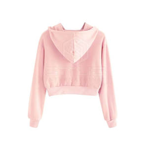 Latest Stylish Women's <b>Crop</b> <b>Top</b> <b>Hoodies</b> Breathable Fashionable Design Custom Comfortable Size Women's <b>Crop</b> <b>Top</b> <b>Hoodies</b> - Product Image 2