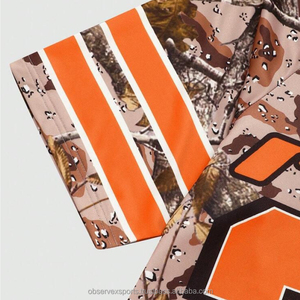 Maillot de football américain rétro personnalisé sur mesure, coupe oversize, manches courtes, en maille polyester, séchage rapide, respirant, style streetwear, coupe courte - Product Image 4