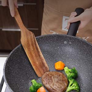 Ustensiles de cuisine en bois Ensemble de spatules en bois Vu à la télévision 5 pièces Ensemble d'ustensiles de cuisine en bois d'acacia naturel - Product Image 4