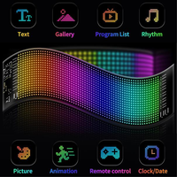 Letrero LED de Color HD Flexible y Suave para Ventana Trasera de Automóvil, Control por Aplicación, Cartel Digital IP65 para Exteriores y Aplicaciones en Tiendas Minoristas