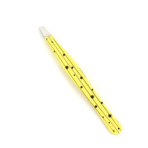 Pinzas para cejas de último diseño, personalizadas con etiqueta privada, punta inclinada, profesionales, de acero inoxidable. - Product Image 3