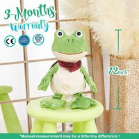 Jouet grenouille verte grenouille croassante Animal en peluche musical Frolick Froggy secouant et agitant jouet en peluche animé interactif électronique
