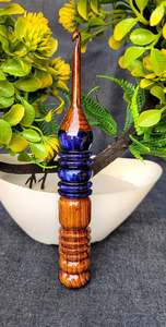 Ganchos de ganchillo de resina epoxi hechos a mano Mezcla de madera Aguja de ganchillo ergonómica 3mm a 12mm Diferentes tamaños Aguja de tejer con mango suave - Product Image 5