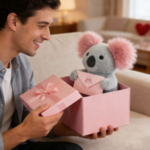 Jellycat 26.º Koalas Love Confession Día de San Valentín Peluche de mensajero al por mayor, suave, bordado, lindo, romántico, de dibujos animados, para parejas - Product Image 1
