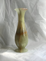 Vase à fleurs moderne en marbre poli, incrustation nacre, finition brillante, hauteur 8 pouces, emballage en boîte, personnalisation de la marque
