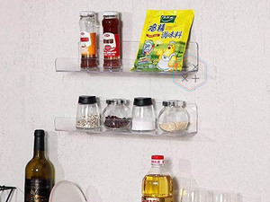 Estante Flotante de Pared Transparente de PS Moderno - Fácil de Montar, Estilo Costero para Uso en Tiendas Minoristas y Publicidad - Product Image 6
