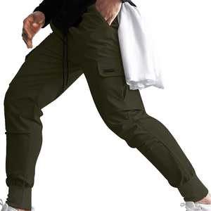 Cargo Pants Youth Casual Mid Waist <b>Slim</b> Fit Washed Cargo Pants Trousers With Pockets <b>Jogger</b> Men Cargo Pants - Product Image 4