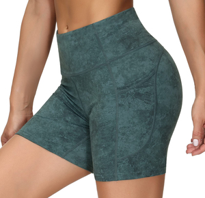 Short à cordon en coton éponge français taille haute pour femmes taille élastique respirant imprimé numérique Logo personnalisé pour l'été - Product Image 2