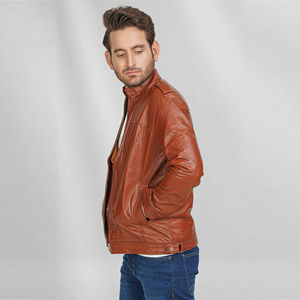 Chaqueta de Cuero 100% Material de Cuero, Mangas Completas, Estilo Urbano, Gran Venta, Chaqueta de Cuero de Nuevo Diseño para Hombre, Chaqueta Urbana para Hombre, Envío DDP - Product Image 6