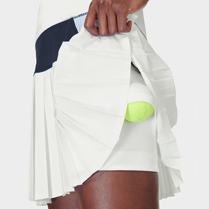 Pantalon de sport pour femme, logo personnalisé, uni, respirant, mini-longueur, pour la salle de sport, l'entraînement, la saison d'automne, jupe de tennis, design plissé, poche, plus - Product Image 6