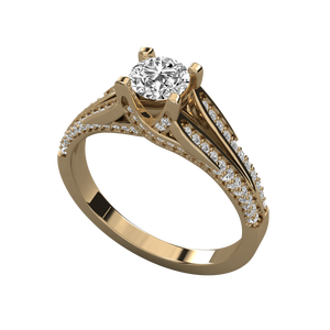 Bague solitaire en or 18 carats pour femmes, bijoux élégants et luxueux - Product Image 1