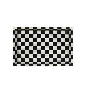 Plateau de service rond de 14 pouces en os incrusté de style marocain, finition chocolat, pour la maison, le restaurant, le bar, l'hôtel, les mariages - Product Image 5