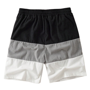 Pantalones Cortos Deportivos para Hombre, Diseño Color Block, Tejido Waffle, Casuales de Verano, con Cordón Ajustable, Bolsillos Laterales, 100% Poliéster, Tela Suave Texturizada - Product Image 2