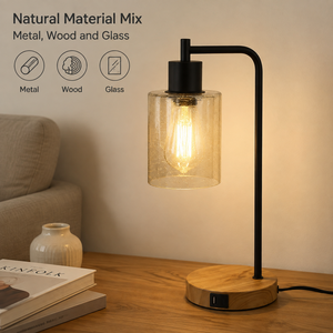 Modern Metal Table <b>Lamp</b> With <b>Touch</b> Control And Usb Port E27 Bulb For Bedroom Bedside Warm Atmosphere Light Set Of 2 - Product Image 2