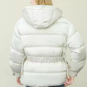 Abrigo Largo de Invierno 2025 para Mujer, Relleno de Lana Ecológica, Grueso, de Lana No Tejida, con Decoración de Logotipo - Product Image 6