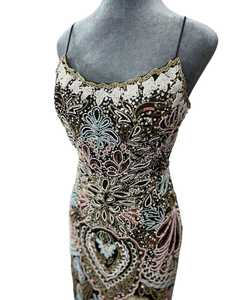 ชุดราตรียาวอย่างเป็นทางการป้องกันไฟฟ้าสถิตย์ของผู้หญิงหรูหราเดรสยาวถึงพื้นยาวเป็นลูกปัดเดรสเอวธรรมชาติสำหรับงานปาร์ตี้งานพรอมงานแต่งงาน - Product Image 1