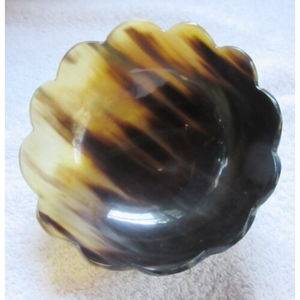 Bol à aliments de conception florale de grande qualité Bol à mélanger en corne de buffle de taille moyenne Bol à vaisselle fait à la main - Product Image 4