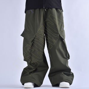 Pantalones de esquí y snowboard para hombre OEM 2025, pantalones impermeables holgados cálidos para invierno al aire libre, ropa a prueba de viento para esquiar y hacer snowboard - Product Image 1