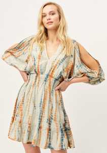 เดรสสั้นมินิเดรสสั้นสำหรับผู้หญิงเสื้อทูนิคมัดย้อมทำด้วยมือสำหรับชายหาดวันหยุดฤดูร้อนน่าดึงดูด2025 - Product Image 5