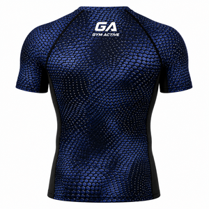 T-shirt de compression éco-responsable à manches longues pour homme, imprimé 3D sur le devant, pour le sport, la gym, le fitness, vêtements de sport personnalisés - Product Image 5