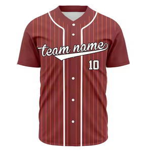 Camisetas de béisbol transpirables de secado rápido para hombre, ropa deportiva impresa por sublimación con conjunto de bordado de talla grande - Product Image 3