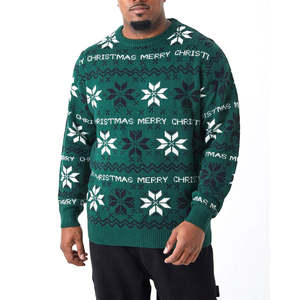 Pull en maille à col rond pour homme, tendance, respirant, chaud pour l'hiver, décontracté, avec motif de Noël - Product Image 4