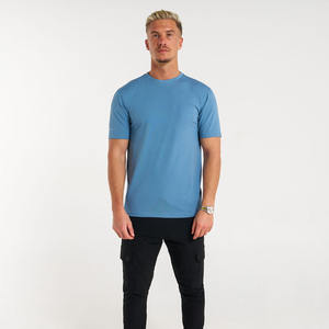 Camisetas de color sólido con logotipo personalizado, camiseta de plan deportivo al por mayor para hombre, camiseta ajustada personalizada para hombre, camiseta de alta calidad Puff - Product Image 2