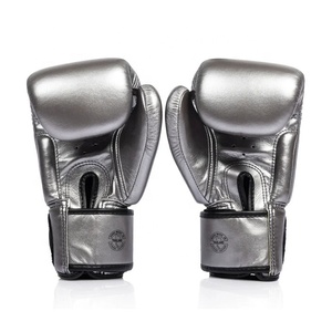 Guantes de Sparring de Muay Thai Profesionales de Alta Calidad, Guantes de Boxeo de Cuero Vacuno Genuino, Guantes de Entrenamiento Juvenil para Combates - Product Image 4