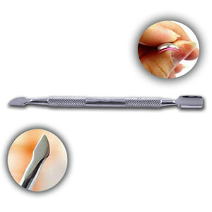 Acier inoxydable Durable Nail Pusher Manucure Cuticule Nail Pusher Grattoir Cuillère Outils - Product Image 1