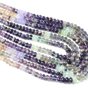 Cuentas sueltas verdes redondas lisas multicolores de fluorita Natural, 6-7mm, 16 "de longitud, agujero de 0,5mm para unidad de fabricación de joyas, hebra PME - Product Image 1