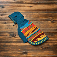 Sudadera con capucha para perro inspirada en las líneas de Nazca con agujeros de correa, tallas hechas a mano con la mejor alpaca peruana