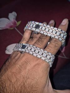 Hip Hop Diamond Watch Luxury Roman Dial VVS Moissanite Reloj de acero inoxidable Iced Out Moissanite Relojes - Product Image 2