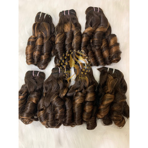 Extensions de Cheveux Humains Crus Remy Super Double personnalisés Meilleurs Cheveux Colorés Alignés Vietnamiens Grand Stock Bouncy Curl Grande remise - Product Image 2