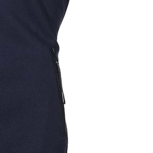 Top tendances bleu marine couleur Slim Fit fermeture éclair sweats à capuche et pantalons de survêtement 2 pièces ensembles coton vêtements de sport formation Jogging porter des survêtements - Product Image 5