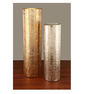 Jarrón de aluminio superventas con diseño martillado moderno, decoración texturizada para el hogar, mesa, dormitorio, sala de estar, bodas, maceta - Product Image 3